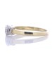 18ct Yellow Gold Single Stone Rub Over Set Diamond Ring 0.41