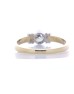 18ct Yellow Gold Single Stone Rub Over Set Diamond Ring 0.41