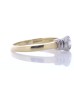 18ct Yellow Gold Single Stone Rub Over Set Diamond Ring 0.41