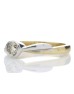 18ct Single Stone Fancy Rub Over Set Diamond Ring 0.45 Carats