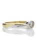 18ct Single Stone Fancy Rub Over Set Diamond Ring 0.45 Carats