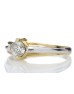 18ct Two Tone Single Stone Rub Over Set Diamond Ring 0.35 Carats