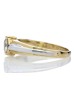 18ct Two Tone Single Stone Rub Over Set Diamond Ring 0.35 Carats