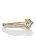 18ct Two Tone Single Stone Rub Over Set Diamond Ring 0.35 Carats