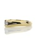 18ct Single Stone Fancy Rub Over Set Diamond Ring F SI 0.10 Carats