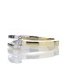 18ct Single Stone Two Tone  Diamond Set Ring 0.13 Carats