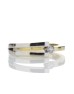 18ct Single Stone Two Tone  Diamond Set Ring 0.13 Carats