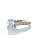 18ct Yellow Gold Single Stone Claw Set With Stone Set Shoulders Diamond Ring (1.64) 2.31 Carats