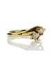 18ct Two Stone Cross Over Claw Set Diamond Ring D SI 0.47 Carats