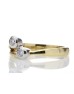 18ct Two Stone Rub Over Set Diamond Ring 0.25 Carats