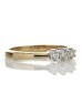 18ct Yellow Gold Three Stone Claw Set Diamond Ring 0.25