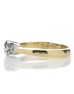 18ct Three Stone Rub Over Set Diamond Ring 0.65 Carats