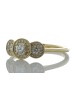 18ct Yellow Gold Three Stone Rub Over Set Diamond Ring (0.21) 0.43