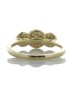 18ct Yellow Gold Three Stone Rub Over Set Diamond Ring (0.21) 0.43