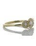 18ct Yellow Gold Three Stone Rub Over Set Diamond Ring (0.21) 0.43