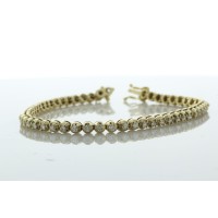 18ct Yellow Gold Tennis Diamond Bracelet 1.86