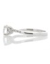 18ct White Gold Single Stone Ring With Diamond Set Shoulders (0.64) 0.73 Carats