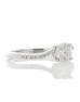 18ct White Gold Single Stone Ring With Diamond Set Shoulders (0.64) 0.73 Carats
