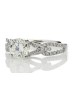 18ct White Gold Single Stone Claw Set With Stone Set Shoulders Diamond Ring (1.03) 1.32 Carats