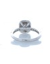 18ct White Gold Single Stone With Halo Setting Ring (0.30) 0.70