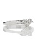 18ct White Gold Single Stone Heart style Cut Diamond Ring 0.38 Carats