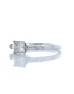 18ct White Gold Single Stone Princess Cut Diamond Ring With Set Shoulders (0.72) 0.96 Carats
