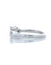 18ct White Gold Single Stone Princess Cut Diamond Ring With Set Shoulders (0.72) 0.96 Carats