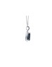 18ct White Gold Pear Shape Sapphire In Diamond Halo Setting Pendant (P 2.35) 0.18