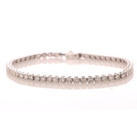 18ct White Gold Tennis Diamond Bracelet 5.00