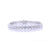 18ct White Gold Tennis Diamond Bracelet 17.00