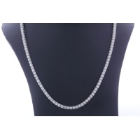 18ct White Gold 16" Tennis Diamond Collarate 10.33