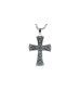 18ct White Gold Diamond Cross Pendant on 18 Inch Chain 5.12