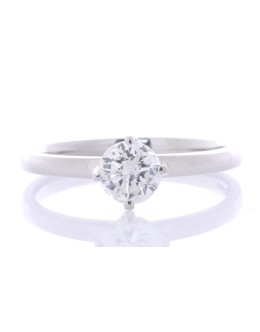 Platinum Single Stone Fancy Claw Set Diamond Ring 0.74 Platinum Single Stone Fancy Claw Set Diamond Ring 0.74