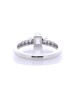 Platinum Single Stone With Stone Set Shoulders Diamond Ring 0.89
