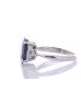 Platinum Oval Cut Sapphire And Diamond Ring (S3.63) 0.08