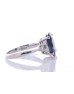 Platinum Oval Cut Sapphire And Diamond Ring (S3.63) 0.08