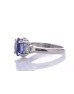 Platinum Oval Sapphire And Diamond Ring (S3.16) 0.37