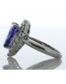 Platinum Trillion Cut Tanzanite And Diamond Ring (T3.72) 0.85