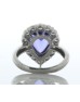 Platinum Trillion Cut Tanzanite And Diamond Ring (T3.72) 0.85