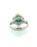 Platinum Cluster Diamond And Emerald Ring (E 0.37) 1.00 Carats