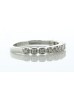 14ct White Gold Rub Over Set Semi Eternity Diamond Ring 2.8mm 0.20