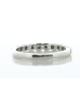 14ct White Gold Rub Over Set Semi Eternity Diamond Ring 2.8mm 0.20