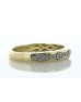 14ct Yellow Gold Illusion Set Semi Eternity Diamond Ring 0.17