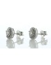 14ct White Gold Round Cluster Diamond Stud Earring 0.25