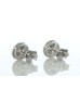 14ct White Gold Round Cluster Diamond Stud Earring 0.25