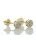 14ct Yellow Gold Round Cluster Diamond Stud Earring 0.36