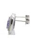 9ct White Gold Oval Diamond And Tanzanite Earring (T0.80) 0.35