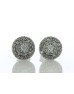 14ct White Gold Diamond Cluster Stud Earring 0.25