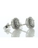 14ct White Gold Diamond Cluster Stud Earring 0.25