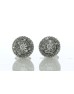 14ct White Gold Diamond Round Cluster Stud Earring 0.25